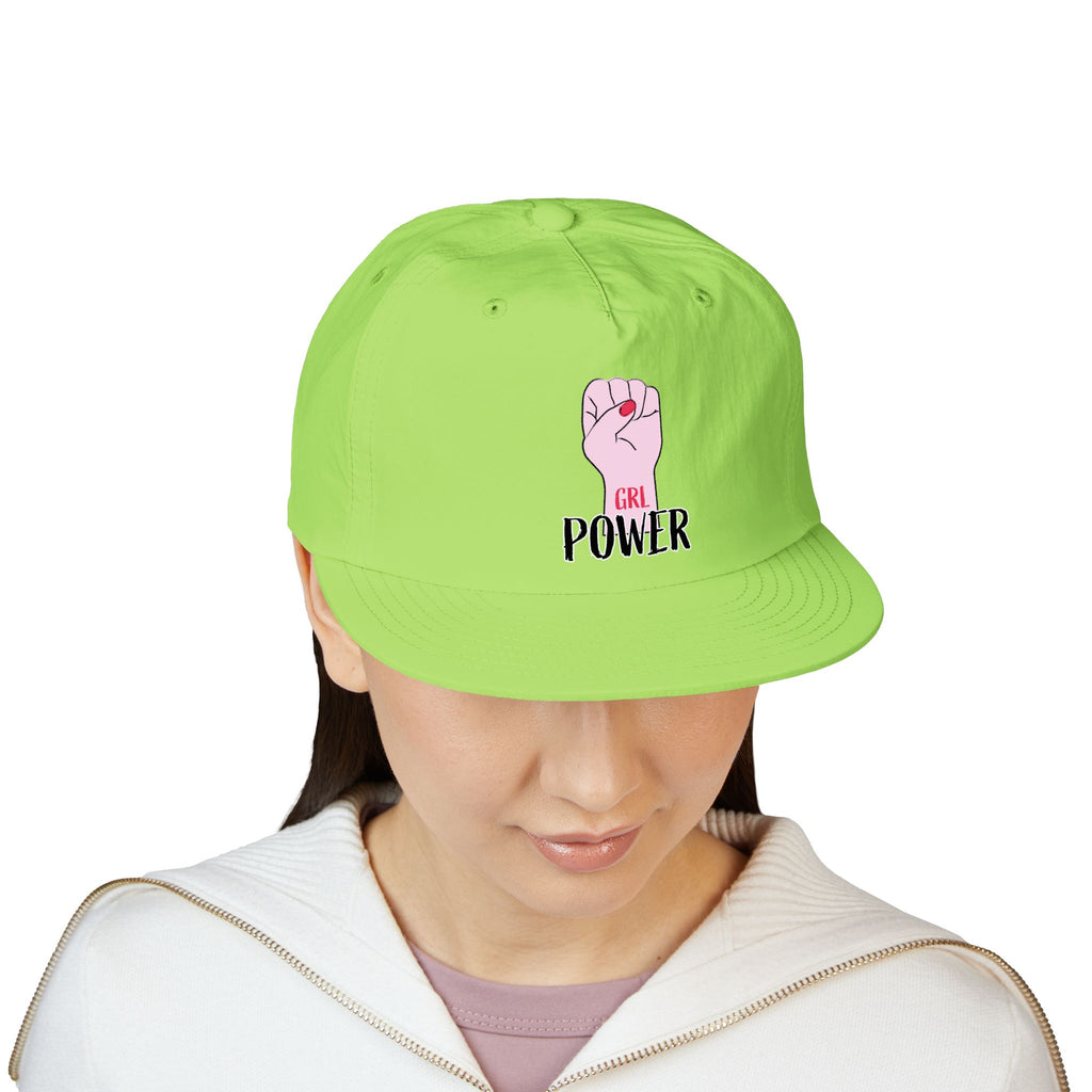 Surf Cap — "GRL POWER" Raised Fist Embroidered Surf Cap