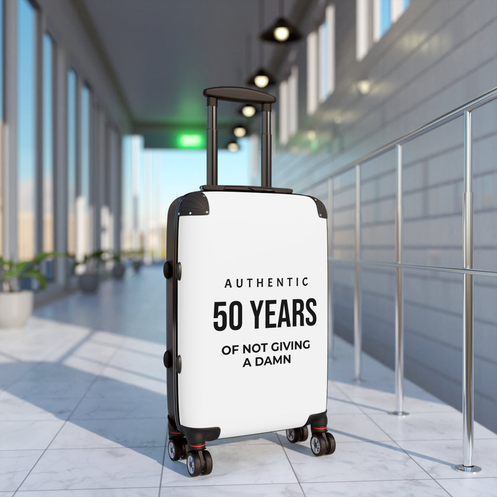 Suitcase - "Authentic 50 Years of Not Giving a Damn" Travel Carry-On