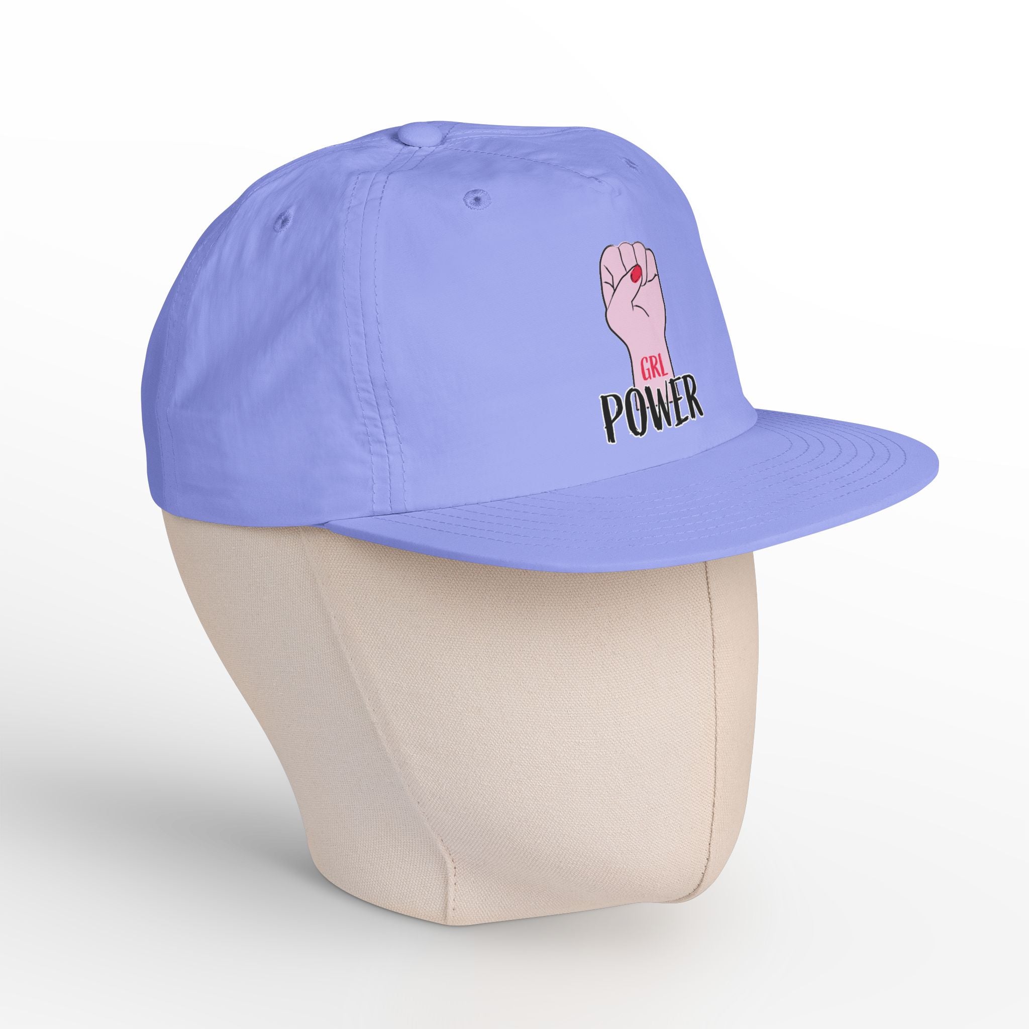 Surf Cap — "GRL POWER" Raised Fist Embroidered Surf Cap
