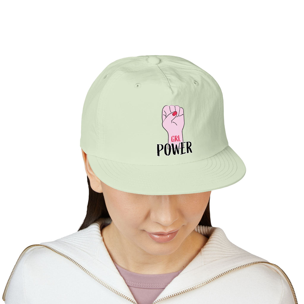 Surf Cap — "GRL POWER" Raised Fist Embroidered Surf Cap