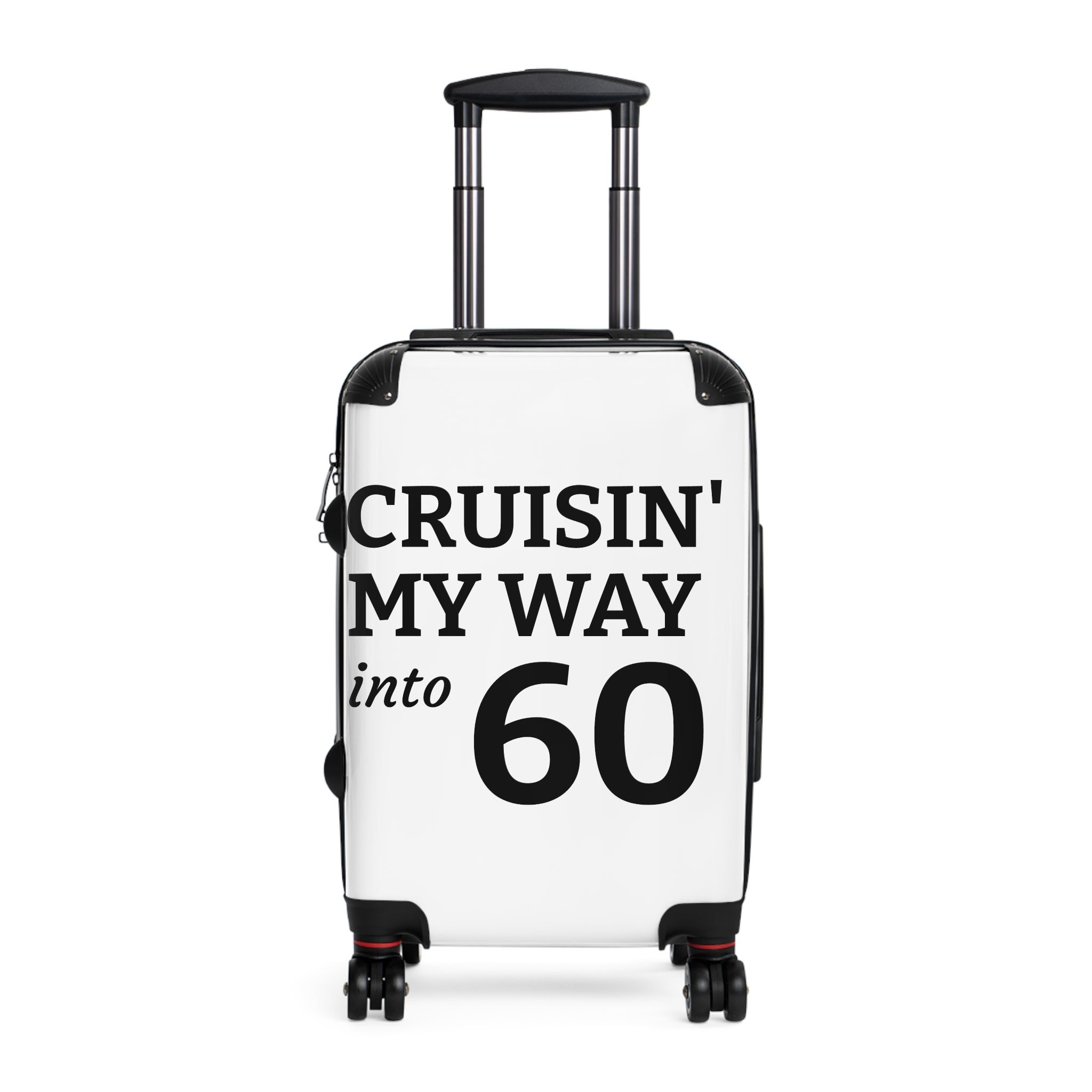 Cruisin' My Way Into 60 Suitcase — Funny 60th Birthday Travel Luggage