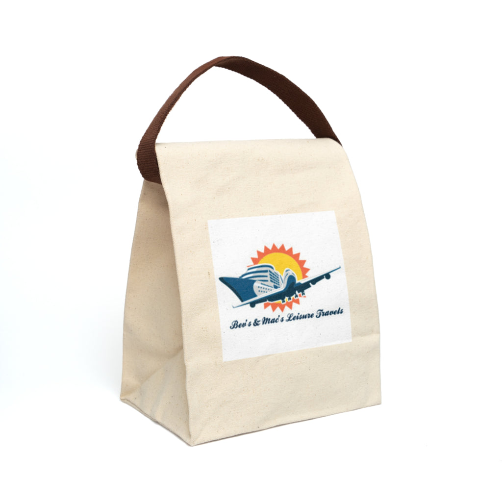 Canvas Lunch Bag — Retro Airplane Travel Logo Lunch Tote