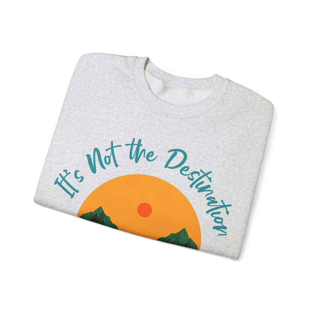 Crewneck Sweatshirt — "It's Not the Destination, It's the Journey" Retro Road Trip Design