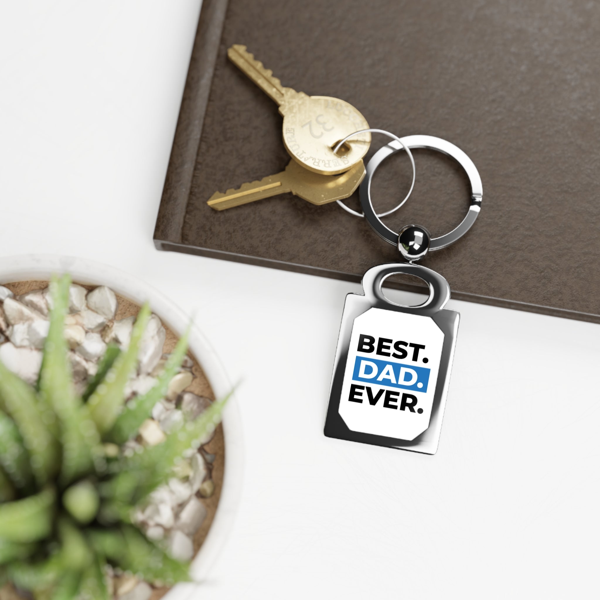 Best. Dad. Ever. Rectangle Photo Keyring — Personalized Father’s Day Gift