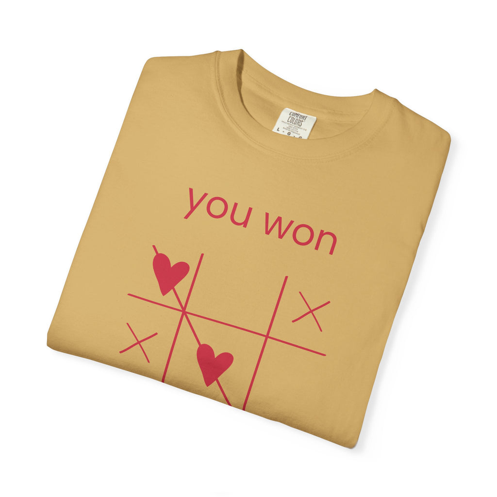 You Won My Heart T-Shirt — Tic-Tac-Toe Heart Valentine Tee