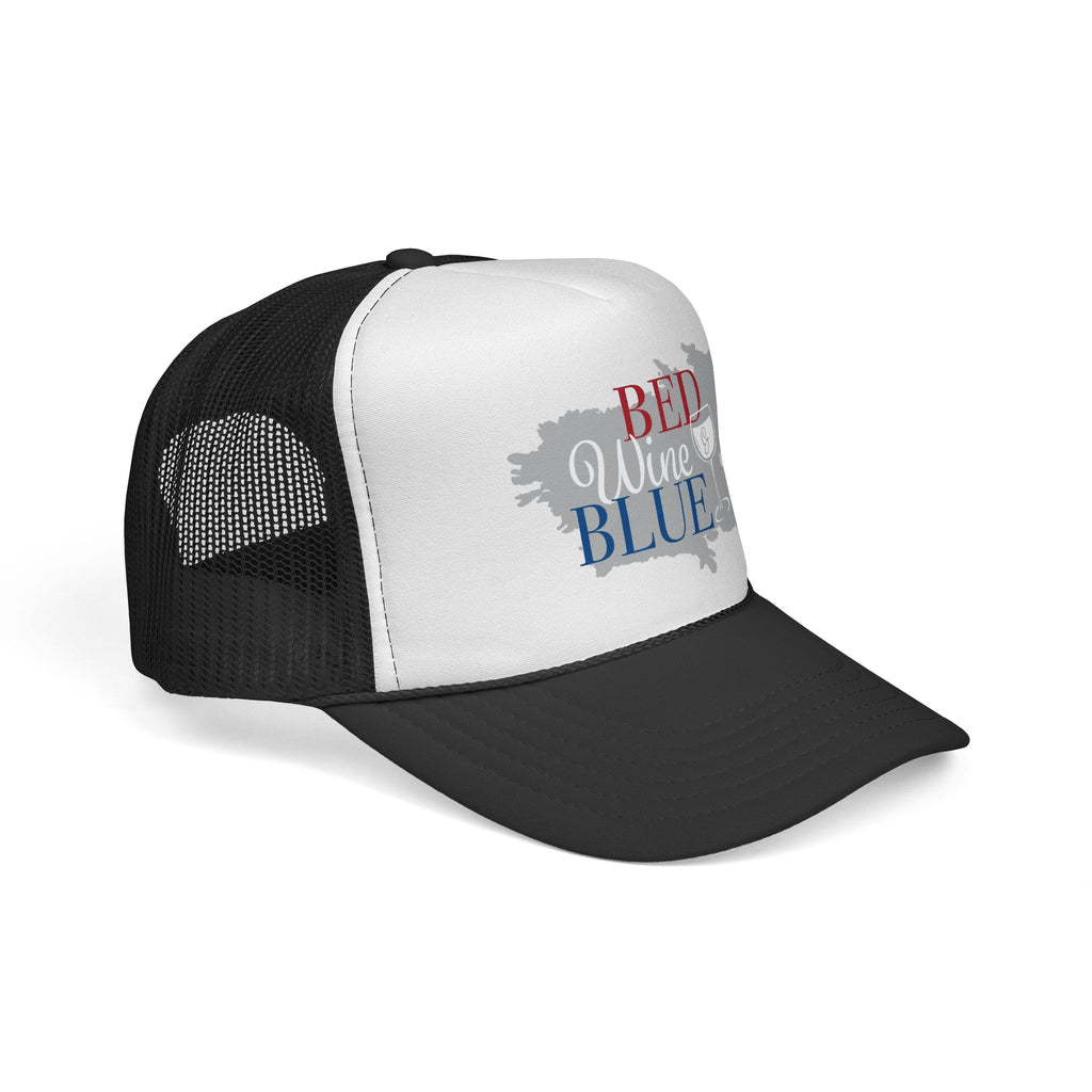 Trucker Cap — "Red Wine Blue" Patriotic Wine Lover Mesh Hat