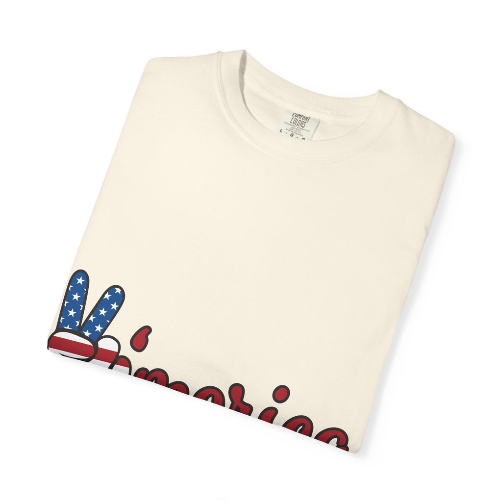 'Merica Peace Sign T-Shirt — Patriotic USA Flag Graphic Tee for 4th of July