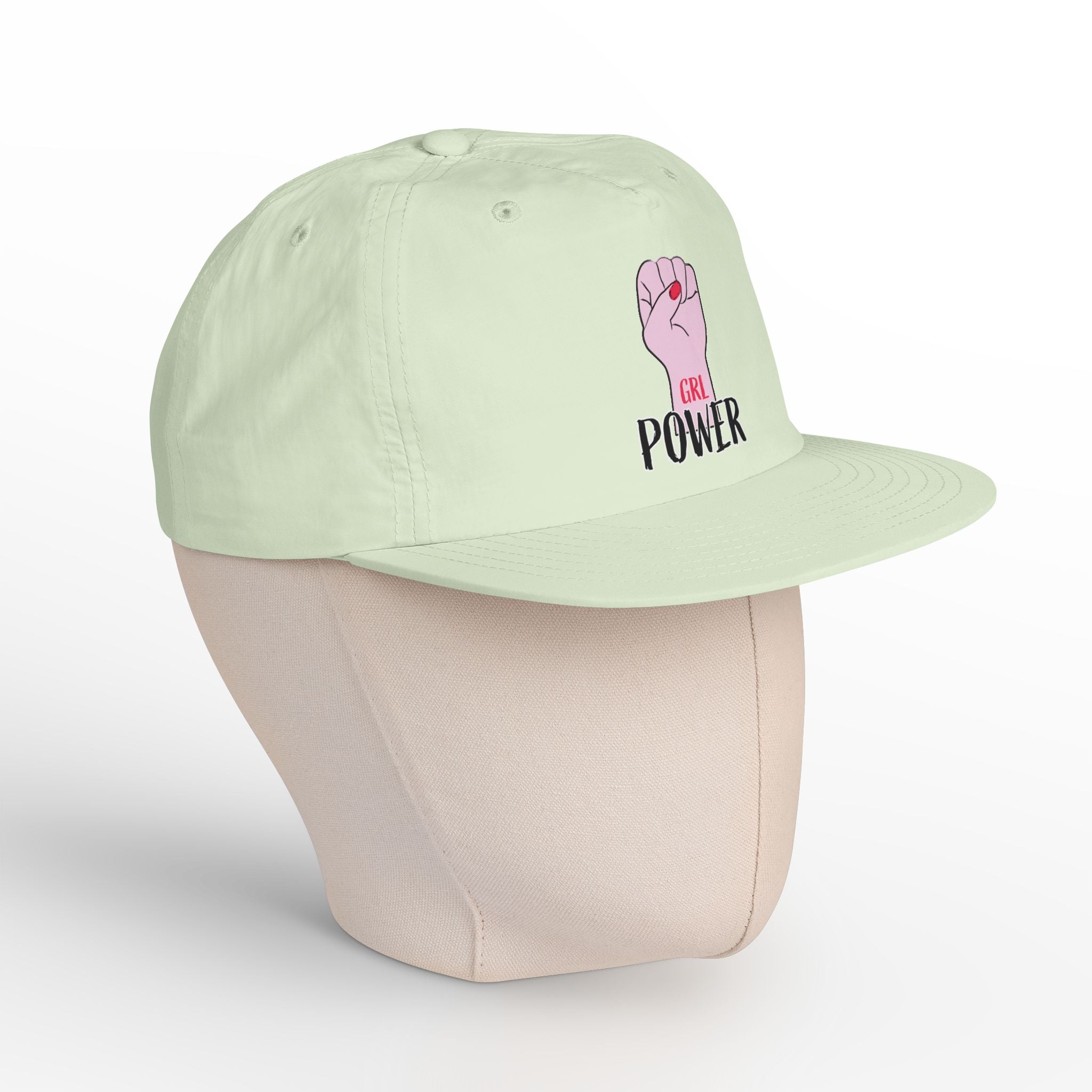 Surf Cap — "GRL POWER" Raised Fist Embroidered Surf Cap