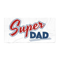 Super Dad Beach Towel – Father’s Day Gift, Patriotic Red & Blue Resort Towel