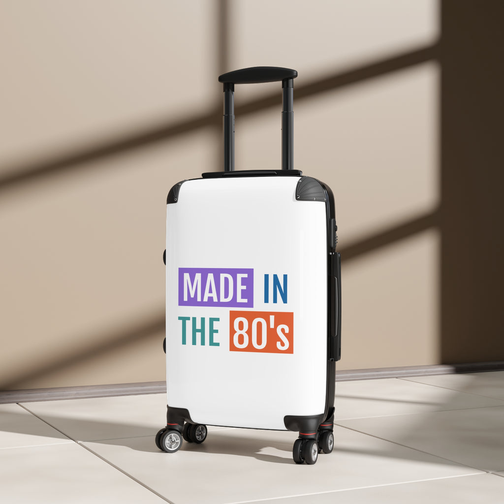 Made in the 80's Carry-On Suitcase — Retro Birthday Travel Luggage