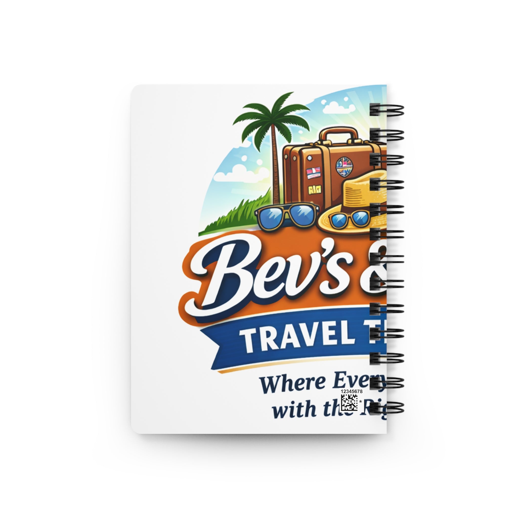 Travel Spiral Notebook — Personalized 'Trip Begins, Not Treasures' Journal