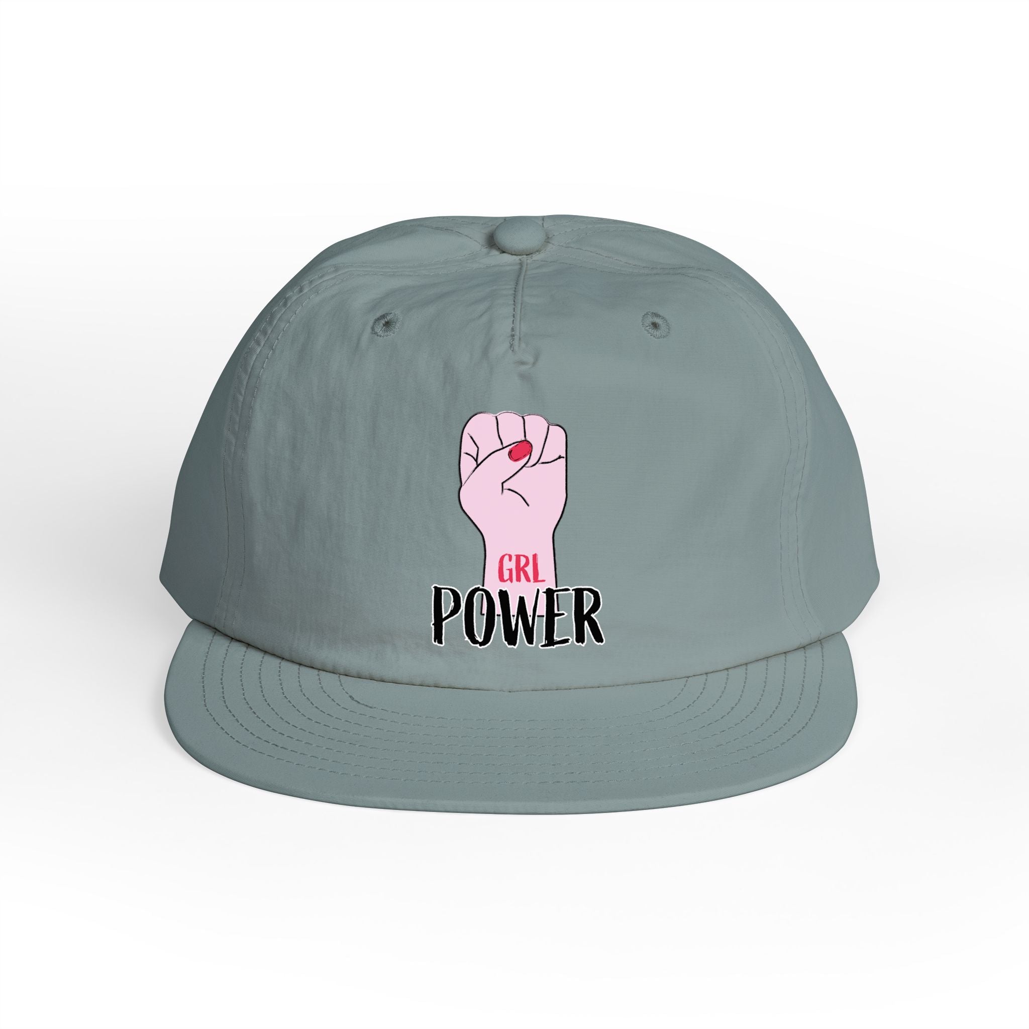 Surf Cap — "GRL POWER" Raised Fist Embroidered Surf Cap