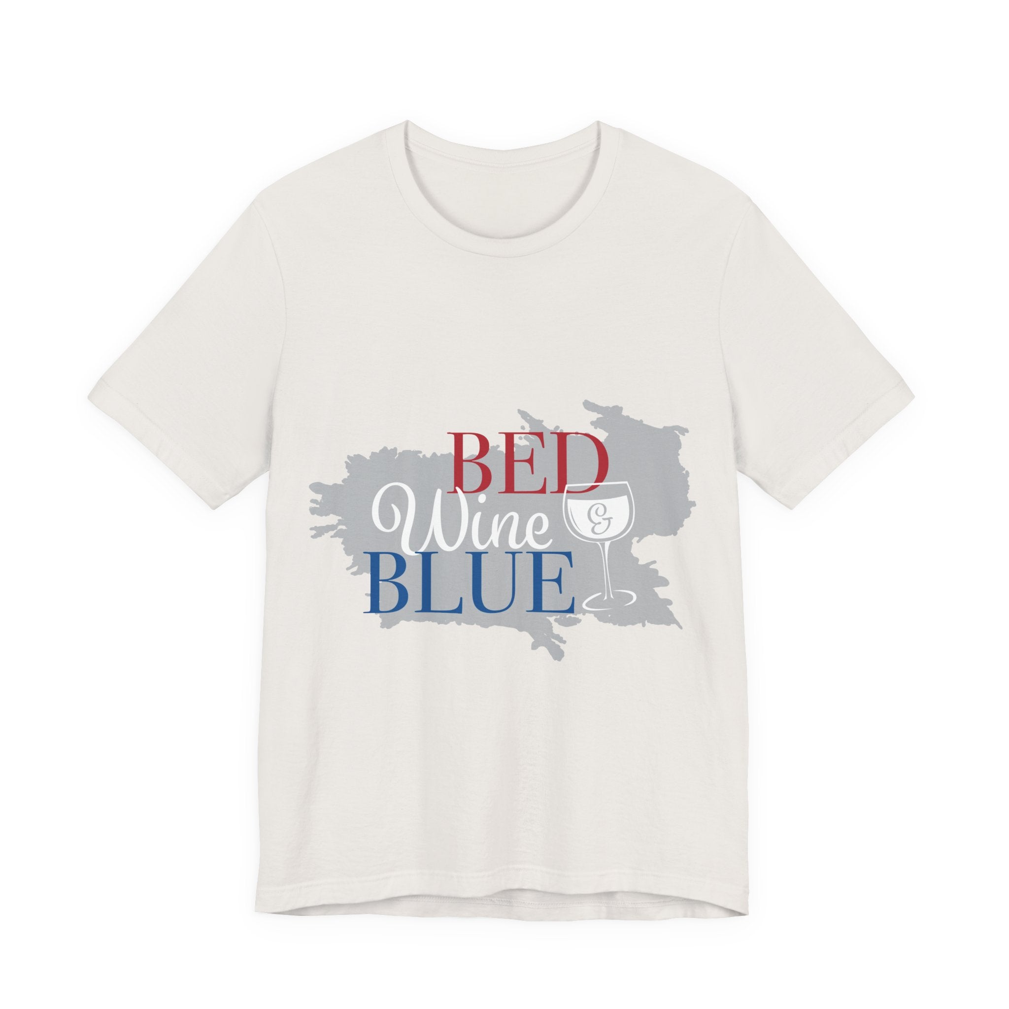 Bed Wine & Blue T-Shirt — Patriotic Red, White & Blue Wine Tee