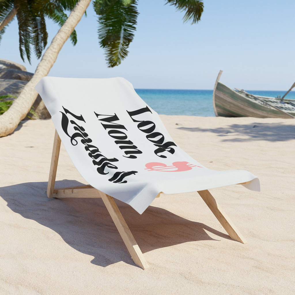 Look Mom, I Made It Beach Towel — Funny Luxury Dollar Sign Pool & Vacation Towel