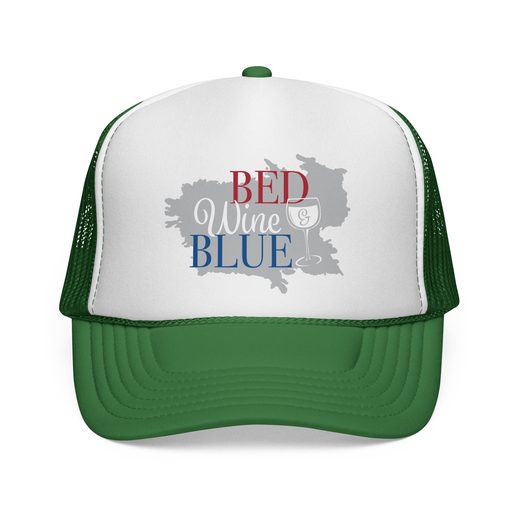 Trucker Cap — "Red Wine Blue" Patriotic Wine Lover Mesh Hat