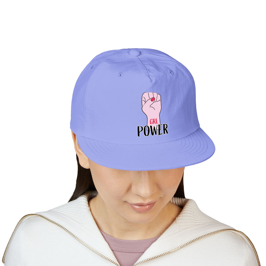 Surf Cap — "GRL POWER" Raised Fist Embroidered Surf Cap