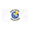 Baby Pacifier 'Dad Level Unlocked' Beach Towel — New Dad Gift