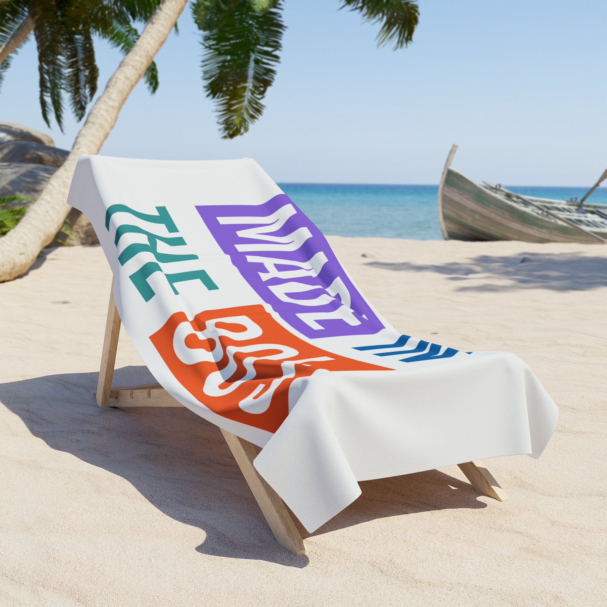 Made in the 80's Beach Towel — Retro 80s Vintage Graphic Towel