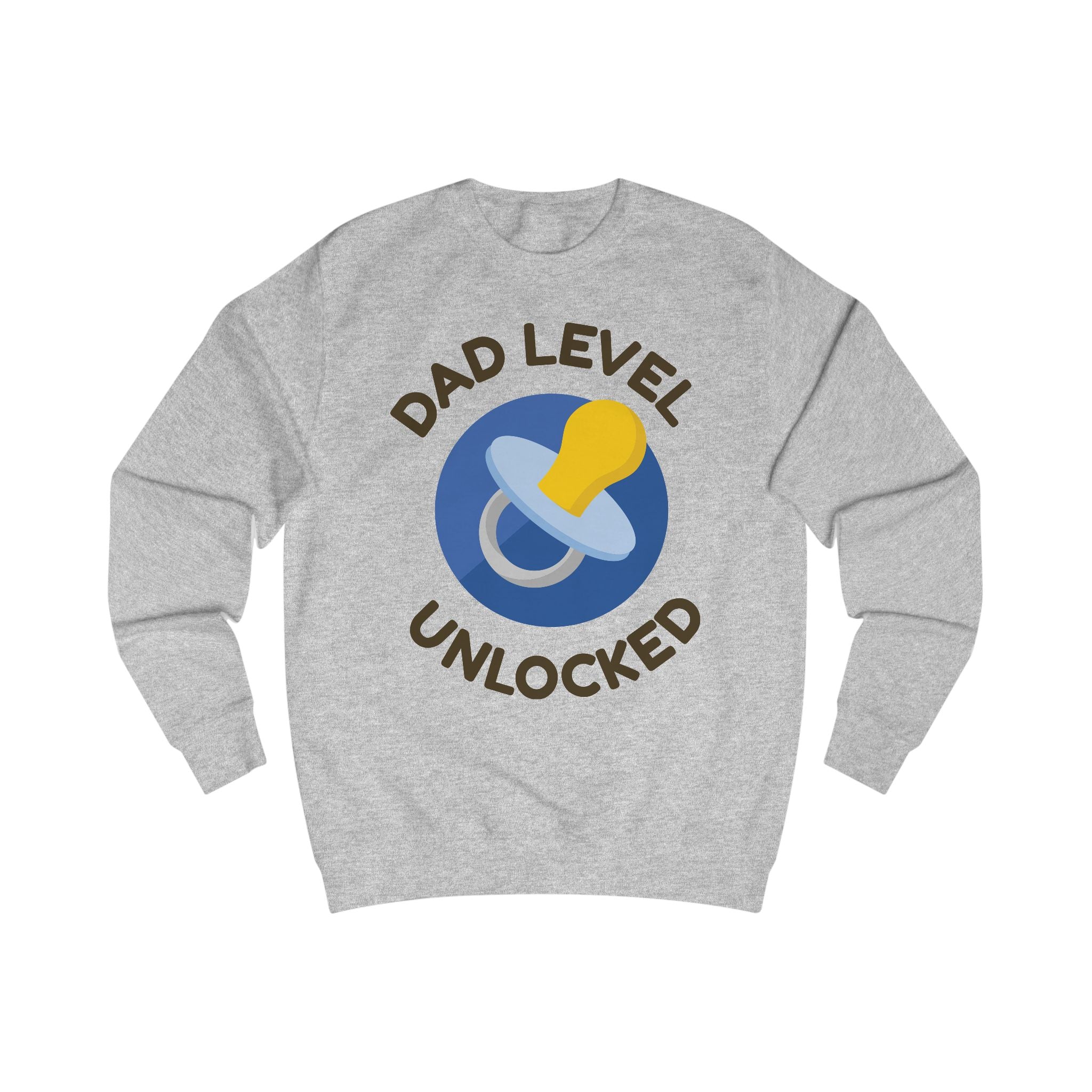 Dad Level Unlocked Sweatshirt — New Dad Pacifier Graphic Crewneck