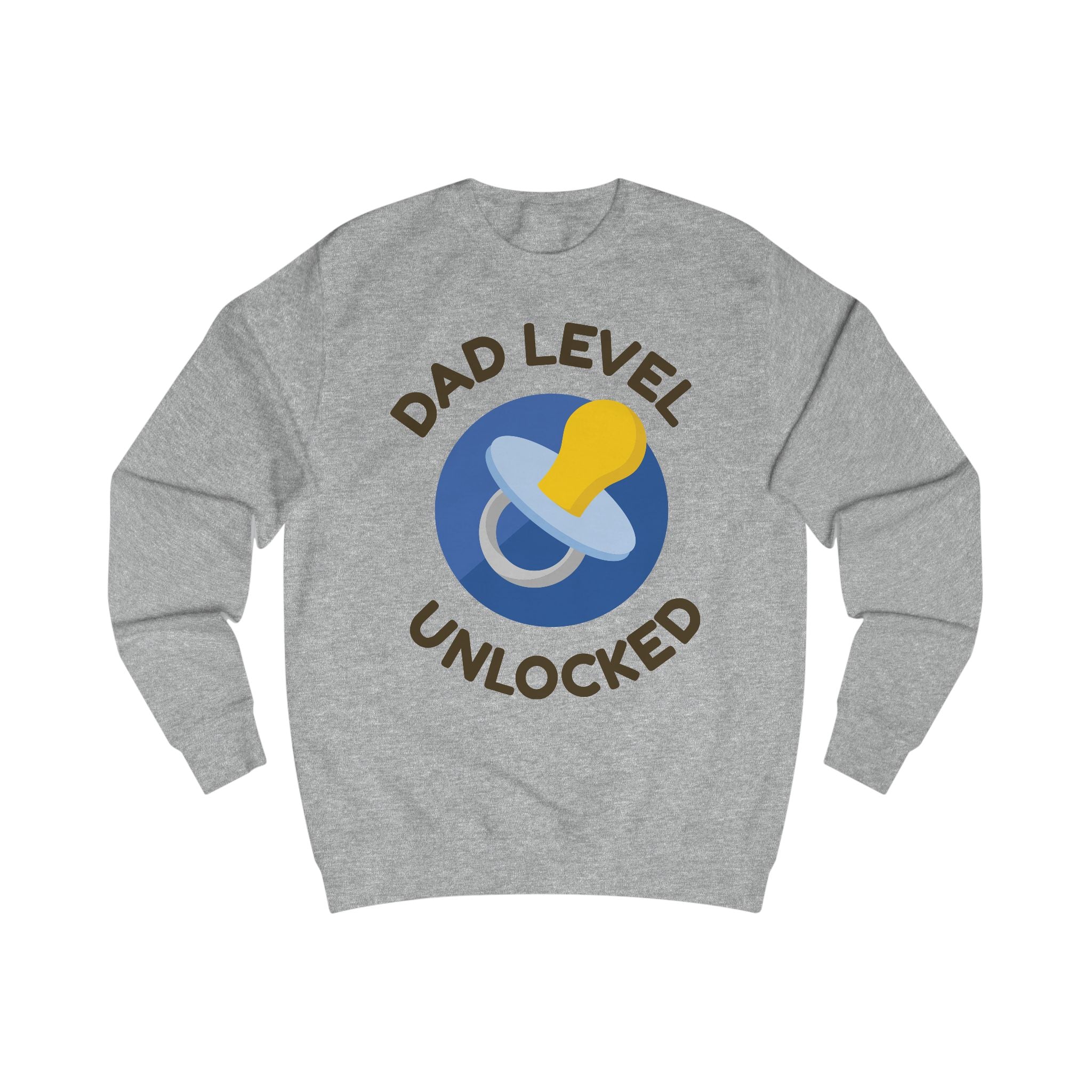 Dad Level Unlocked Sweatshirt — New Dad Pacifier Graphic Crewneck