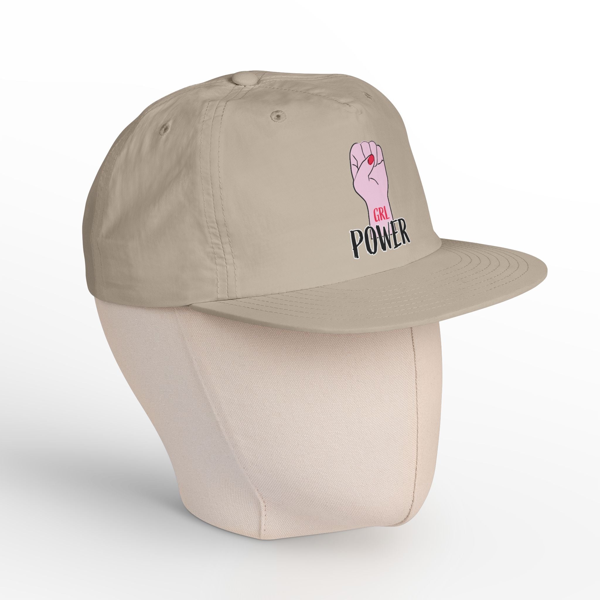 Surf Cap — "GRL POWER" Raised Fist Embroidered Surf Cap