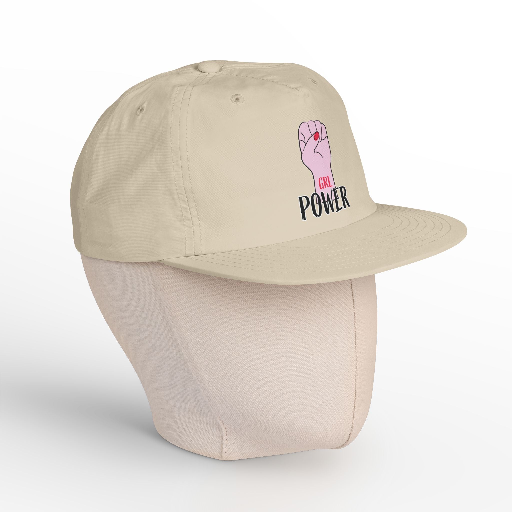 Surf Cap — "GRL POWER" Raised Fist Embroidered Surf Cap