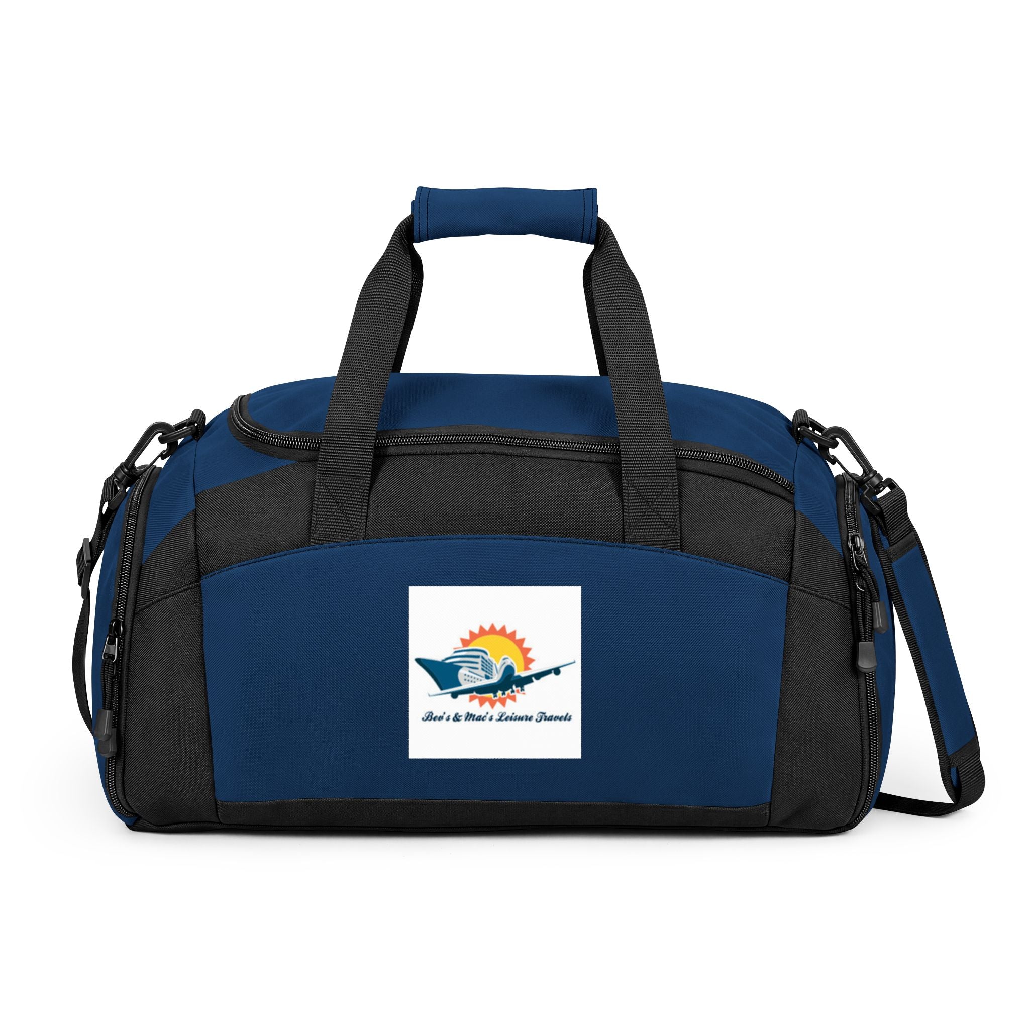 Sunset Surf Logo Gym Bag — Durable Travel & Workout Duffel