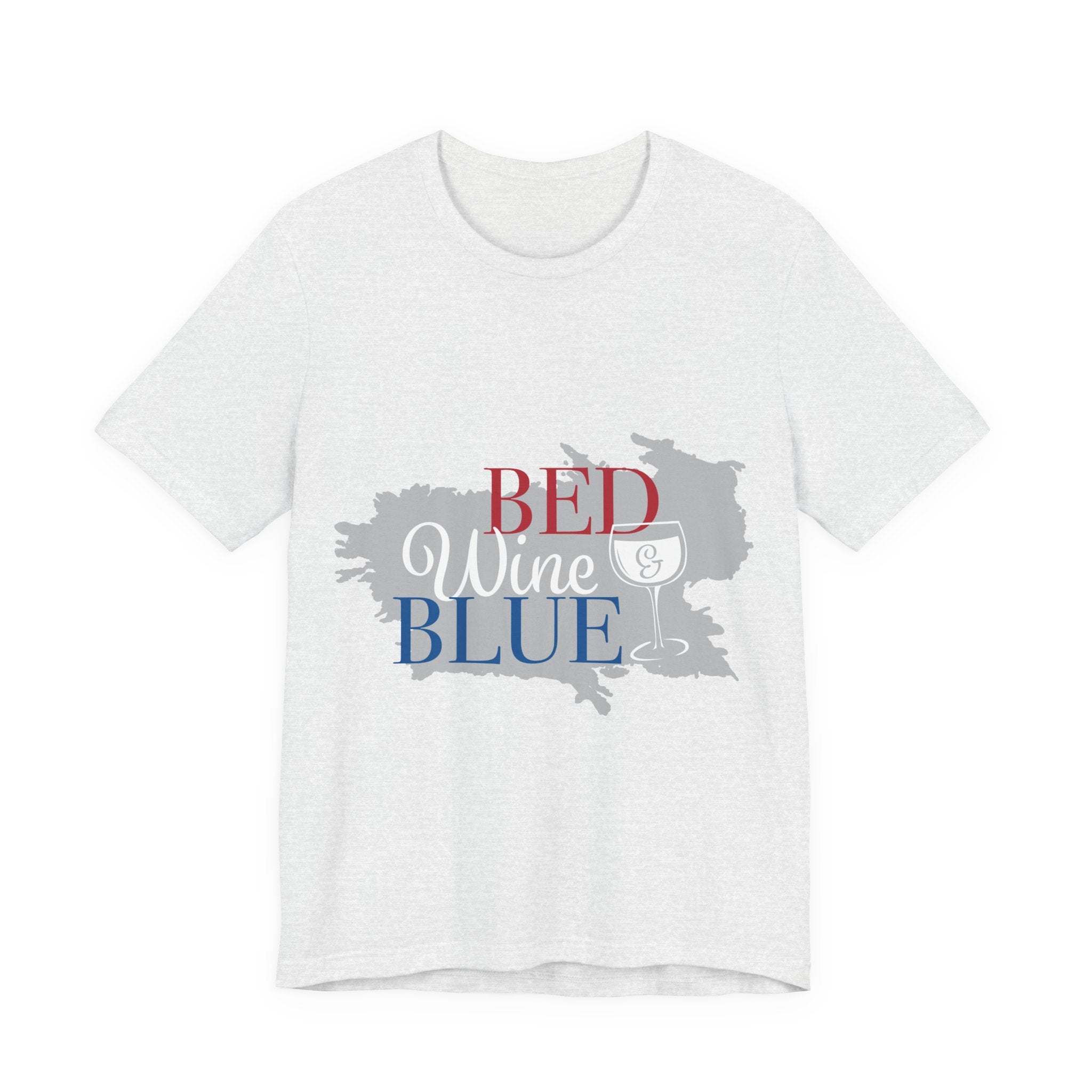 Bed Wine & Blue T-Shirt — Patriotic Red, White & Blue Wine Tee