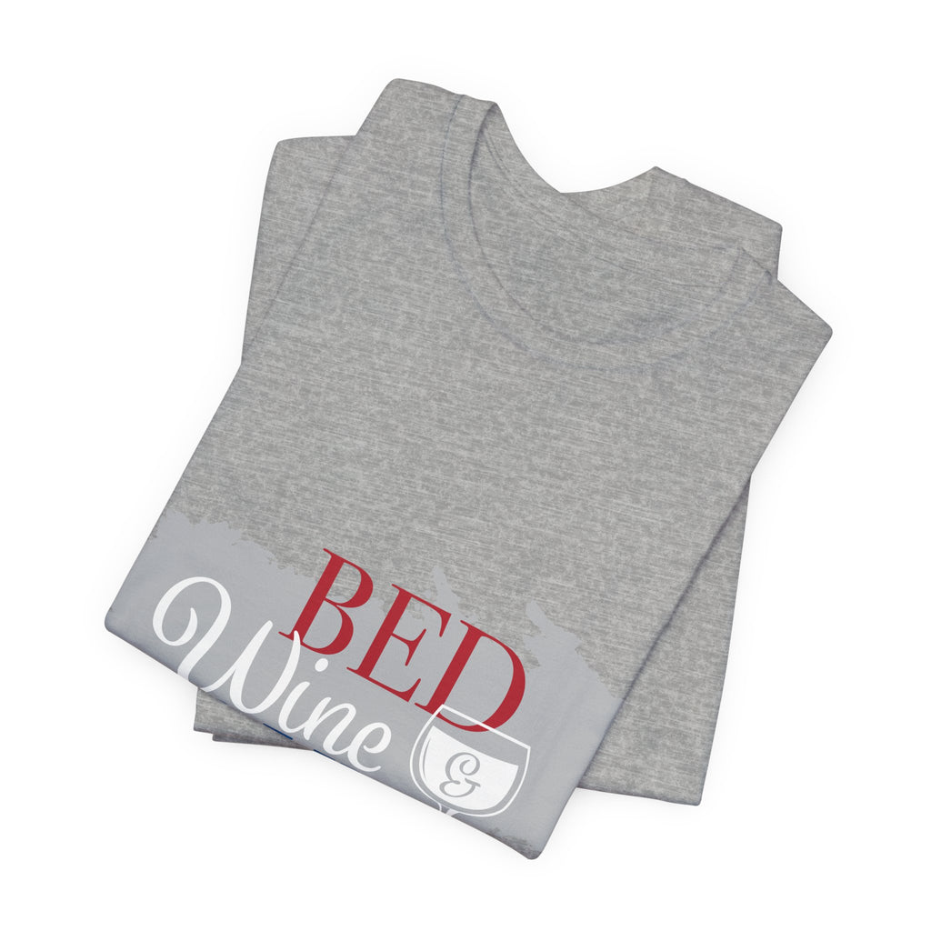 Bed Wine & Blue T-Shirt — Patriotic Red, White & Blue Wine Tee
