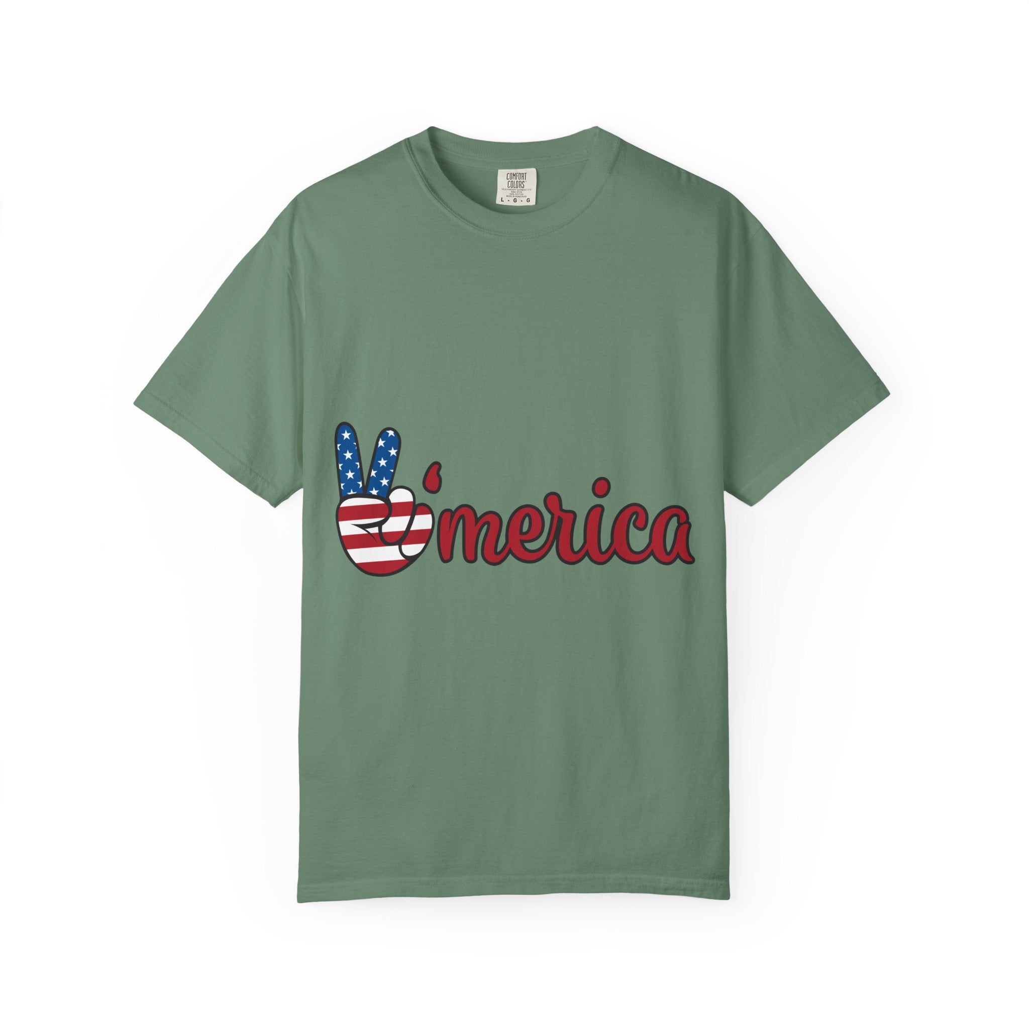 'Merica Peace Sign T-Shirt — Patriotic USA Flag Graphic Tee for 4th of July