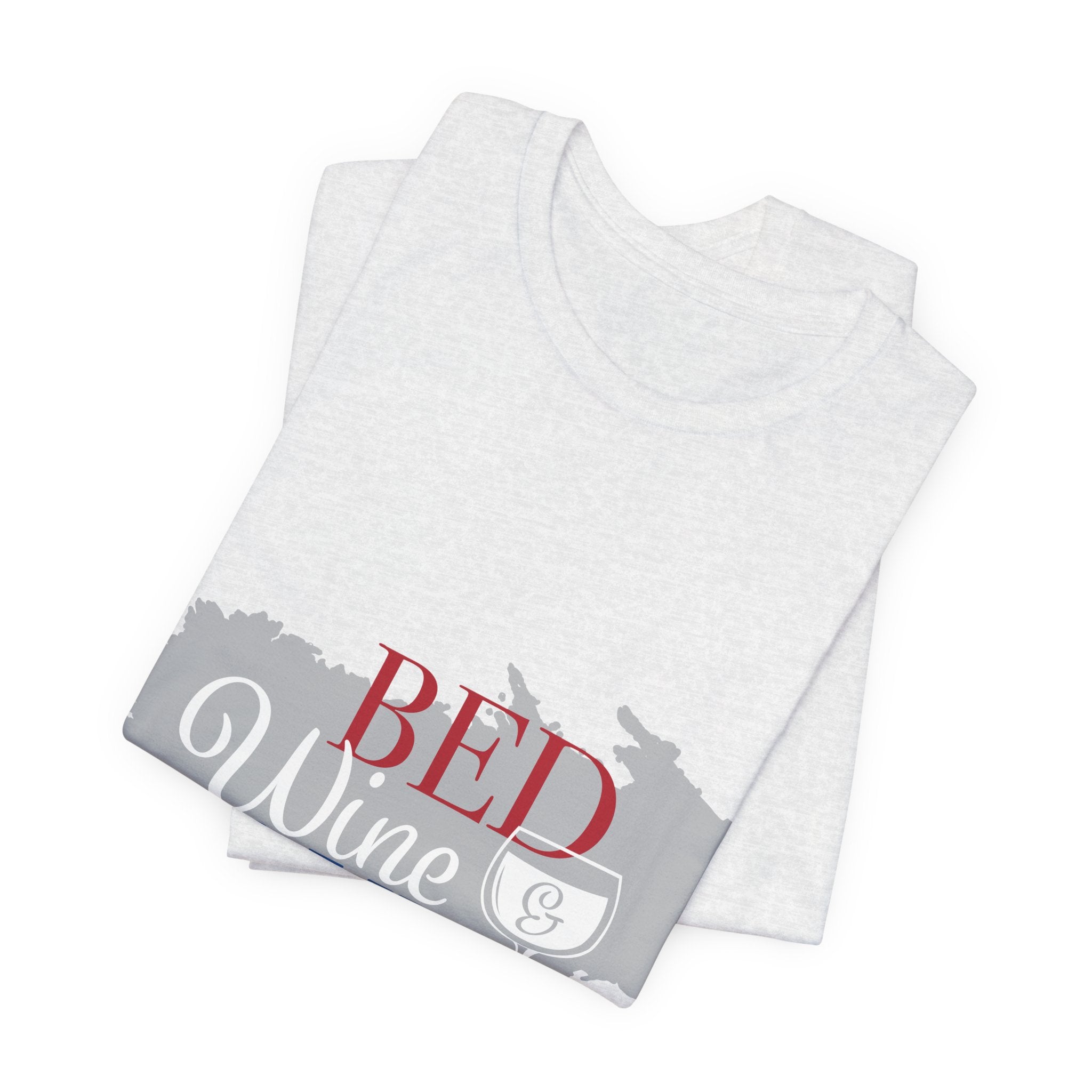 Bed Wine & Blue T-Shirt — Patriotic Red, White & Blue Wine Tee