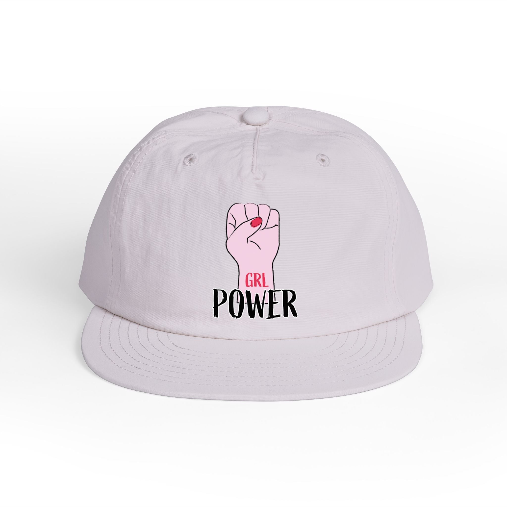 Surf Cap — "GRL POWER" Raised Fist Embroidered Surf Cap