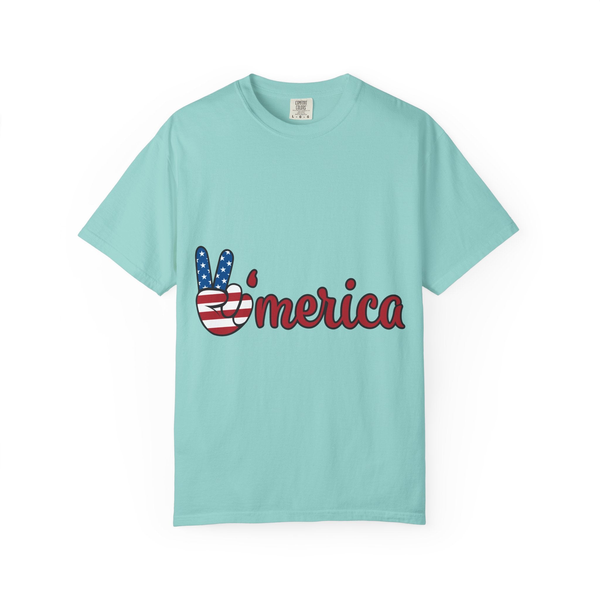 'Merica Peace Sign T-Shirt — Patriotic USA Flag Graphic Tee for 4th of July