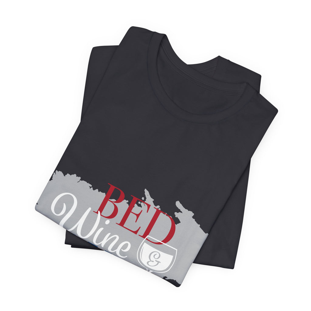 Bed Wine & Blue T-Shirt — Patriotic Red, White & Blue Wine Tee