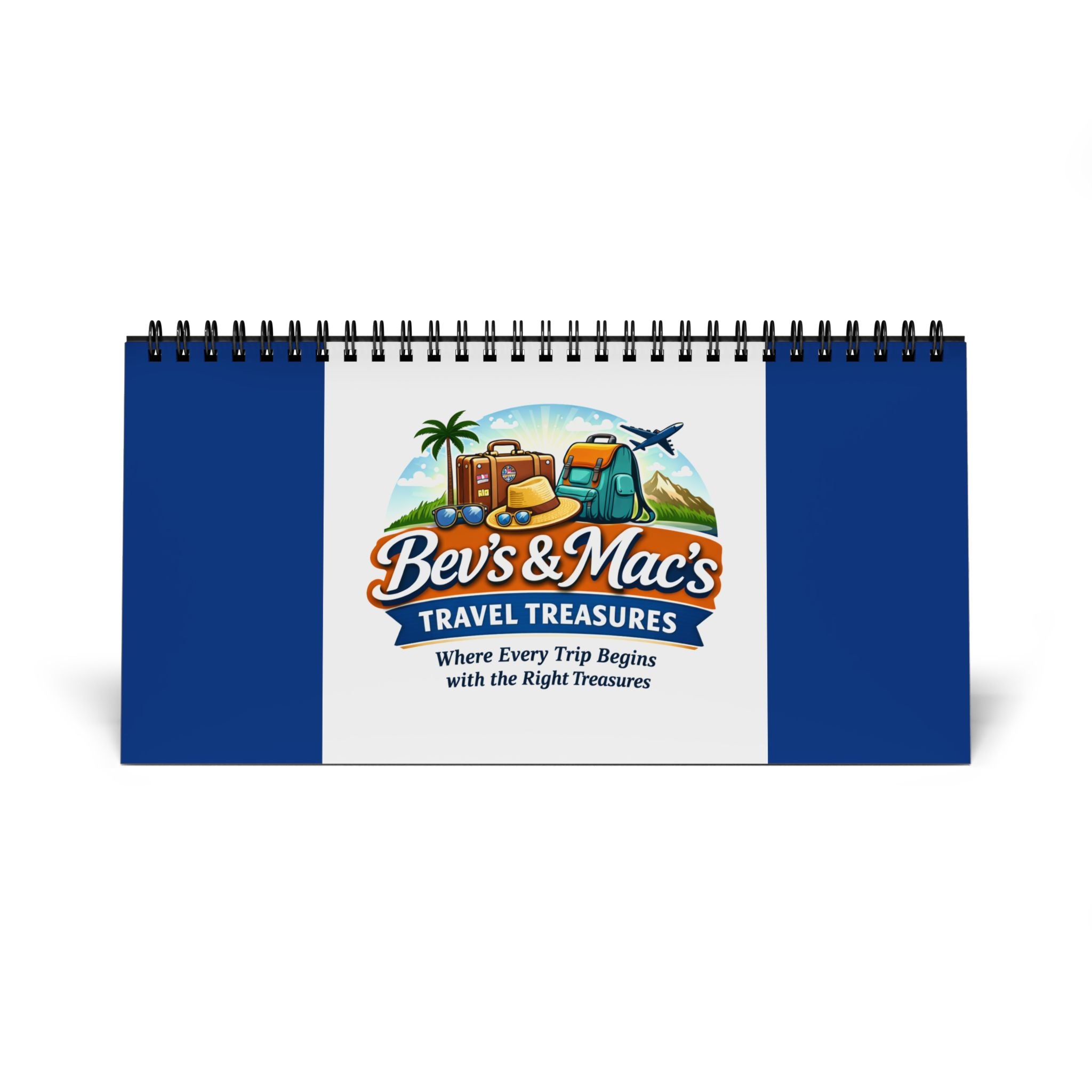 Travel Desk Calendar 2026 — Bev's & Mac's Travel Treasures Grid Planner