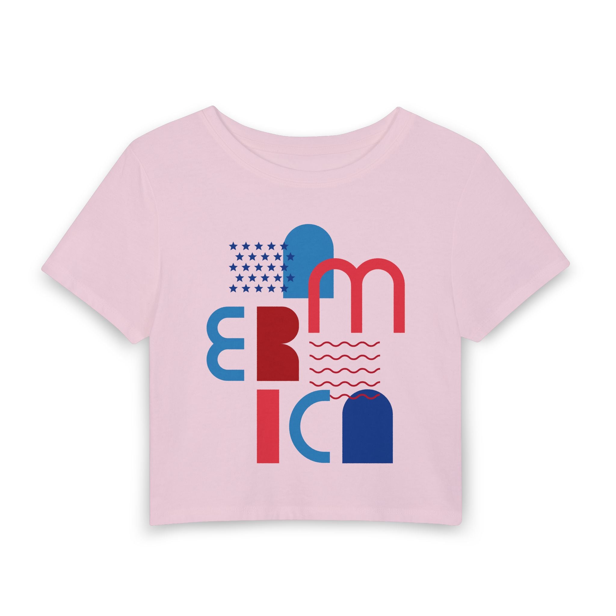 Patriotic 'America' Graphic Baby Tee - Red, White & Blue USA Design