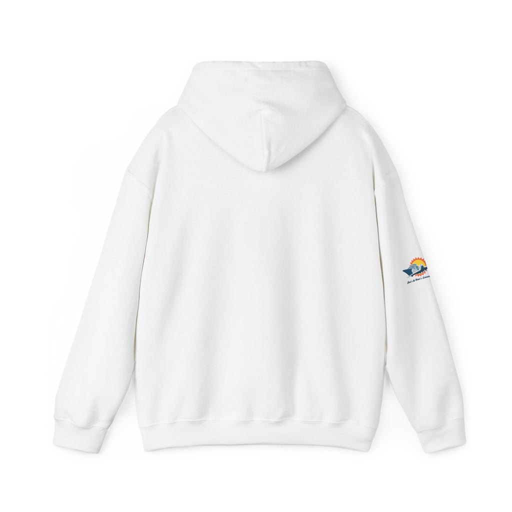 Cruise Line Sunset Hoodie — "She's a Meri's Leisure Cruises" Logo Sweatshirt