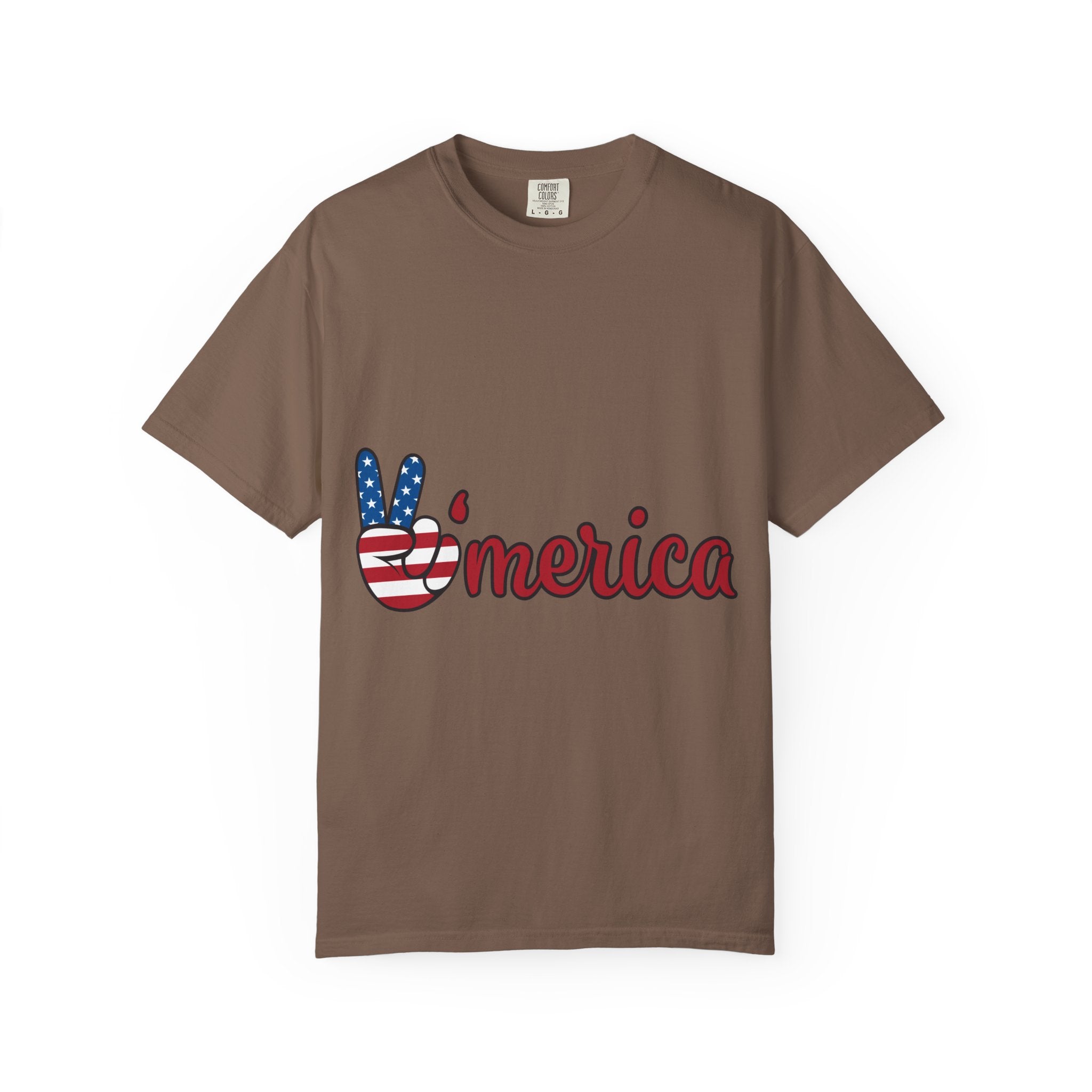 'Merica Peace Sign T-Shirt — Patriotic USA Flag Graphic Tee for 4th of July
