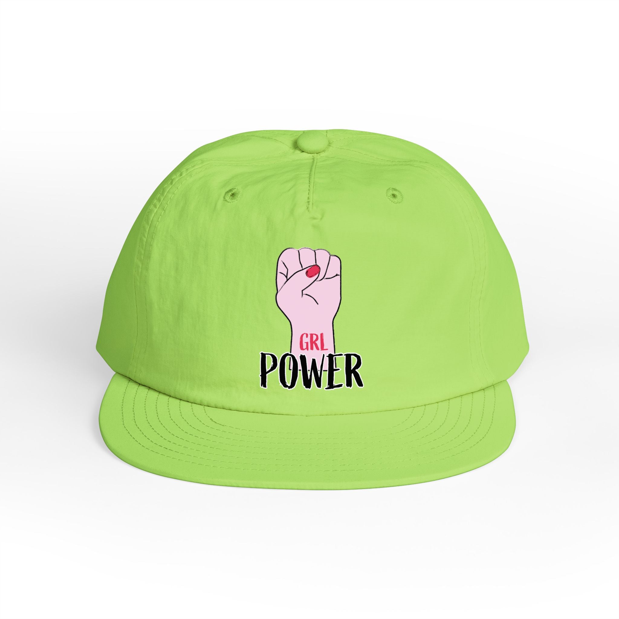 Surf Cap — "GRL POWER" Raised Fist Embroidered Surf Cap
