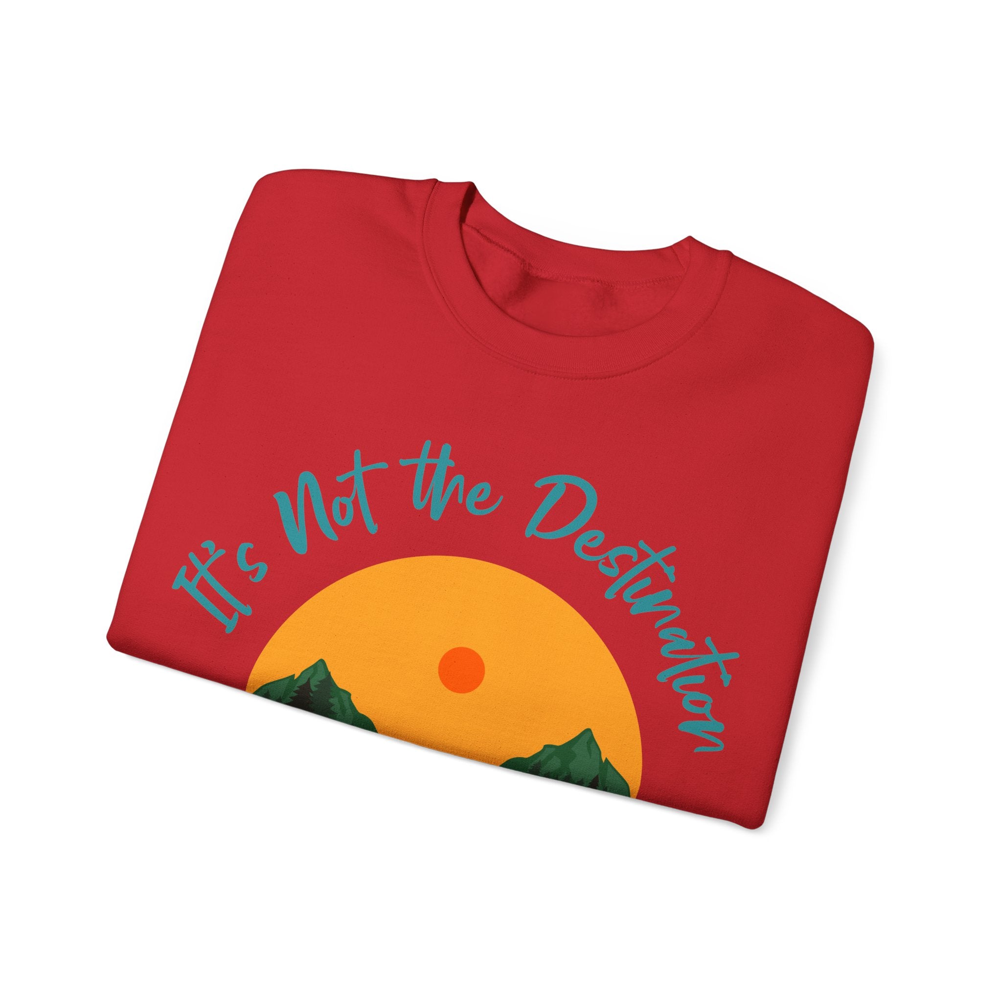 Crewneck Sweatshirt — "It's Not the Destination, It's the Journey" Retro Road Trip Design