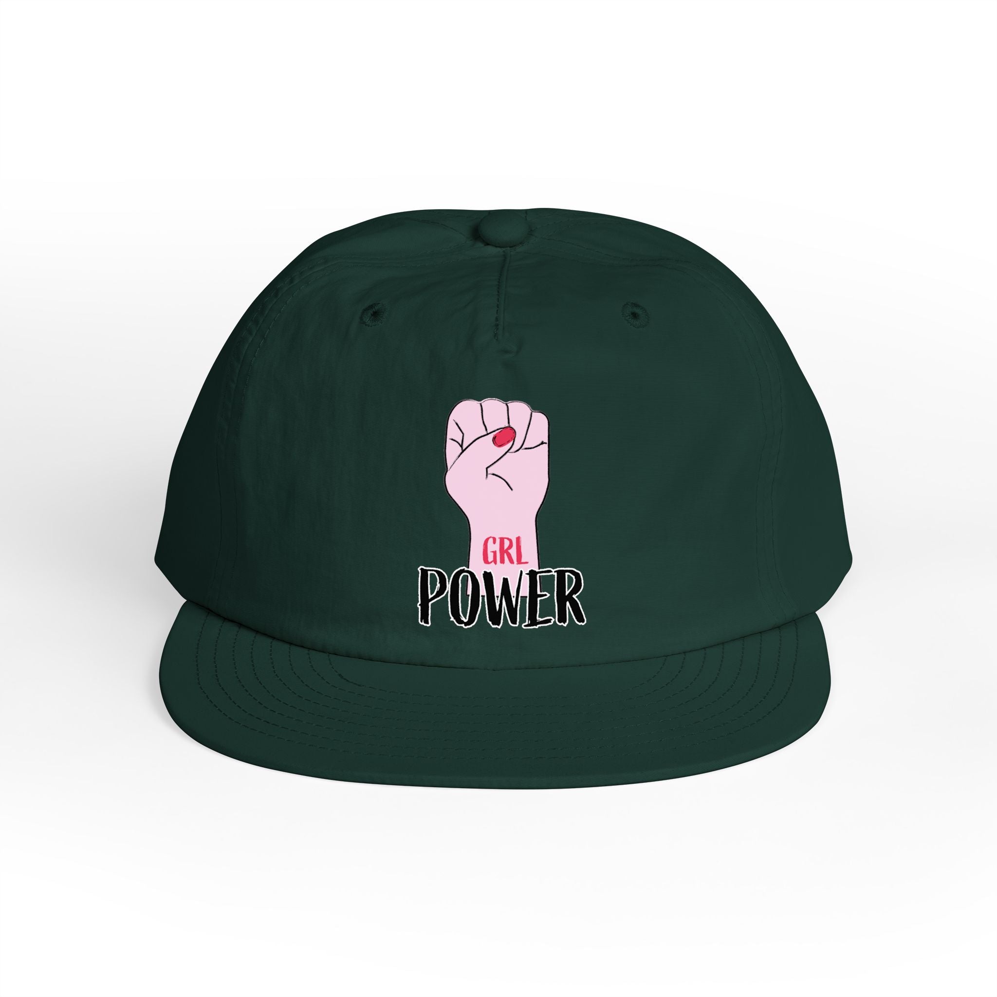 Surf Cap — "GRL POWER" Raised Fist Embroidered Surf Cap