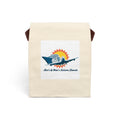Canvas Lunch Bag — Retro Airplane Travel Logo Lunch Tote