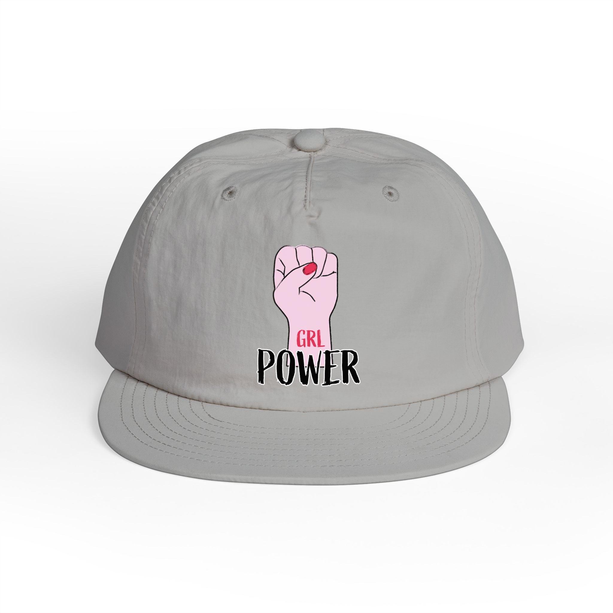 Surf Cap — "GRL POWER" Raised Fist Embroidered Surf Cap
