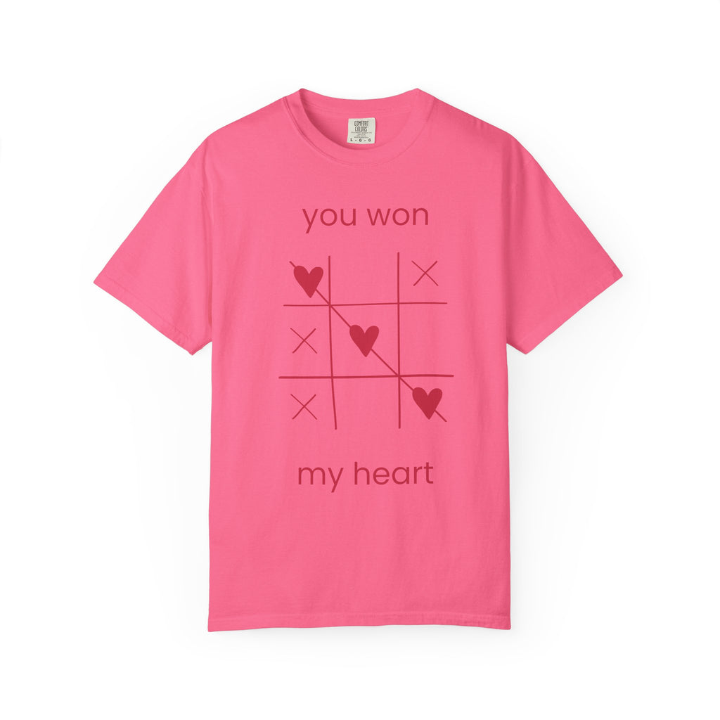 You Won My Heart T-Shirt — Tic-Tac-Toe Heart Valentine Tee