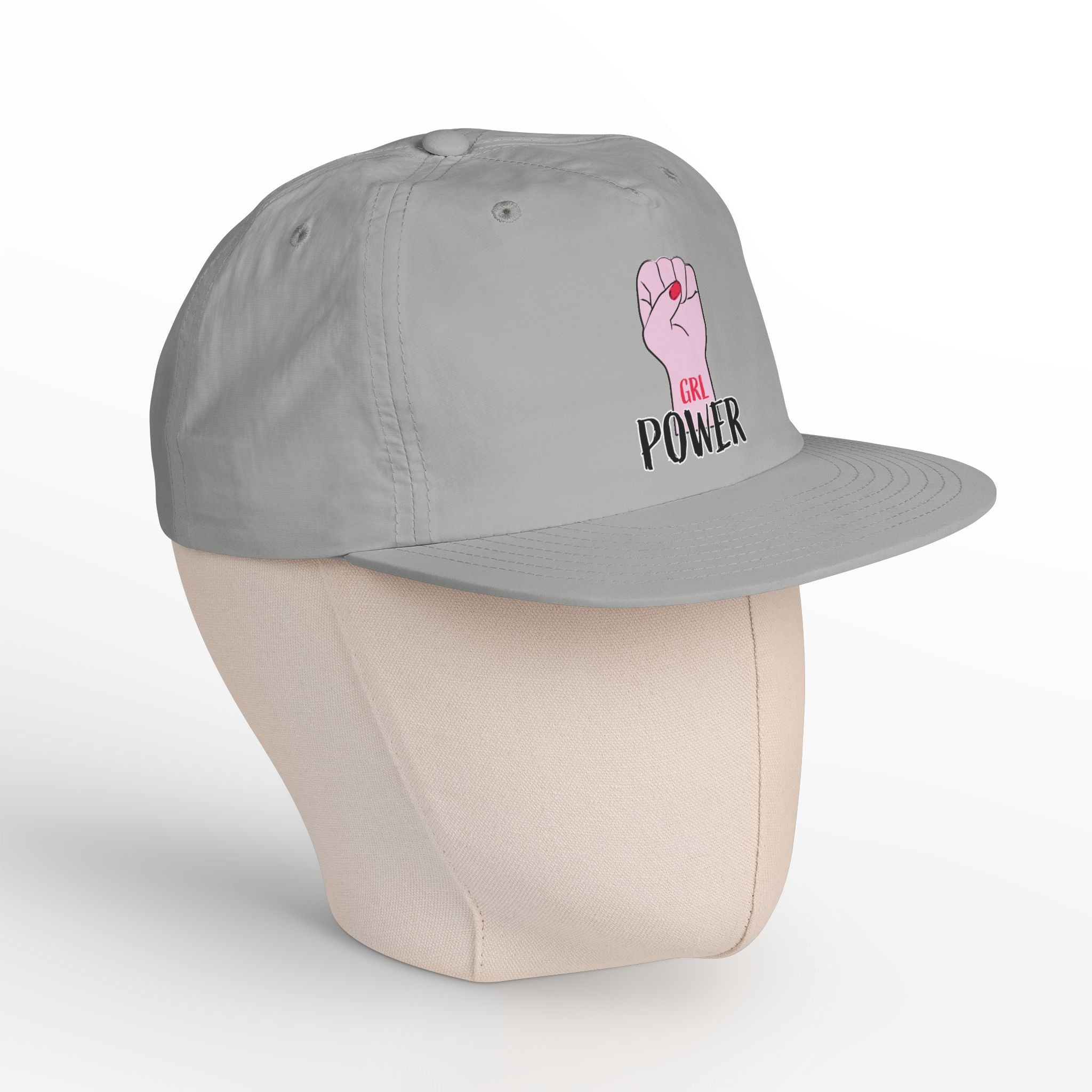 Surf Cap — "GRL POWER" Raised Fist Embroidered Surf Cap