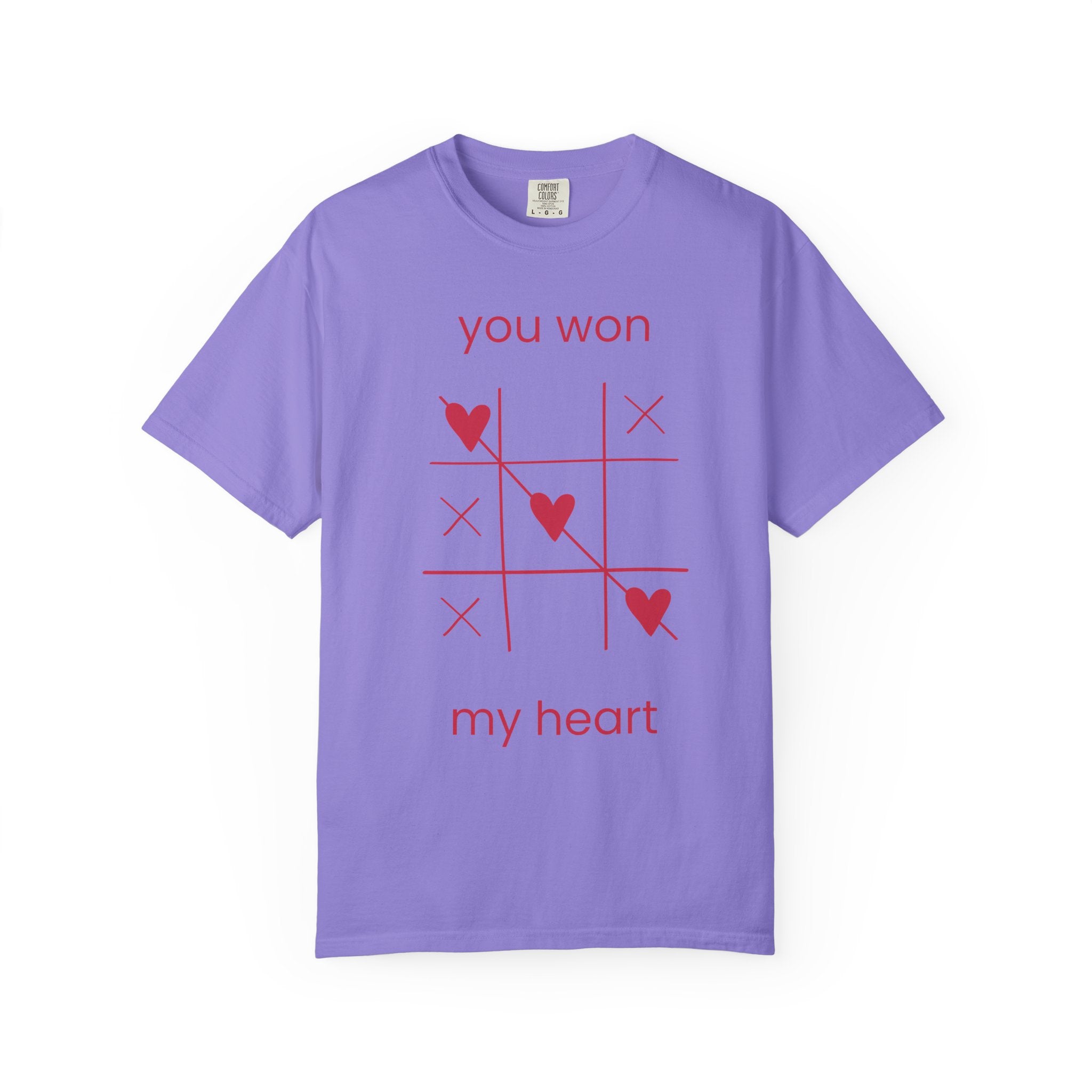 You Won My Heart T-Shirt — Tic-Tac-Toe Heart Valentine Tee