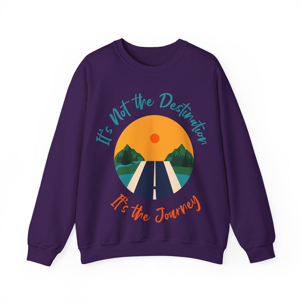 Crewneck Sweatshirt — "It's Not the Destination, It's the Journey" Retro Road Trip Design