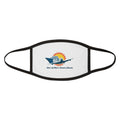 Sunset Cruise Logo Face Mask — Beach Travel Mask with Small Nautical Design