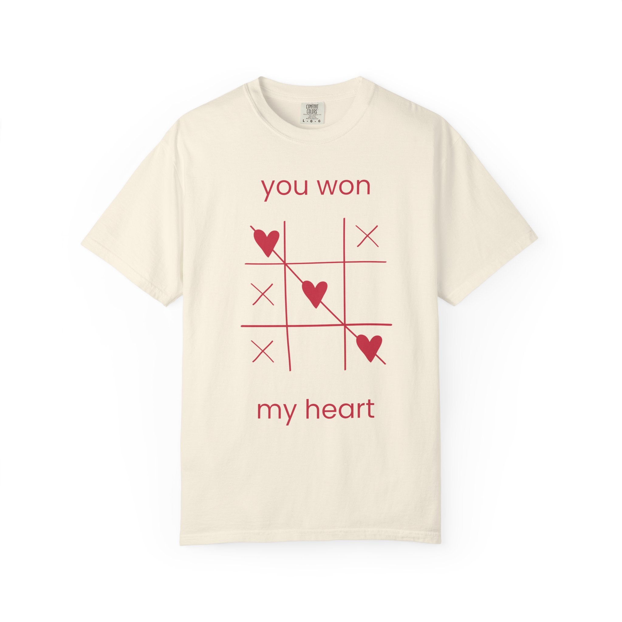 You Won My Heart T-Shirt — Tic-Tac-Toe Heart Valentine Tee