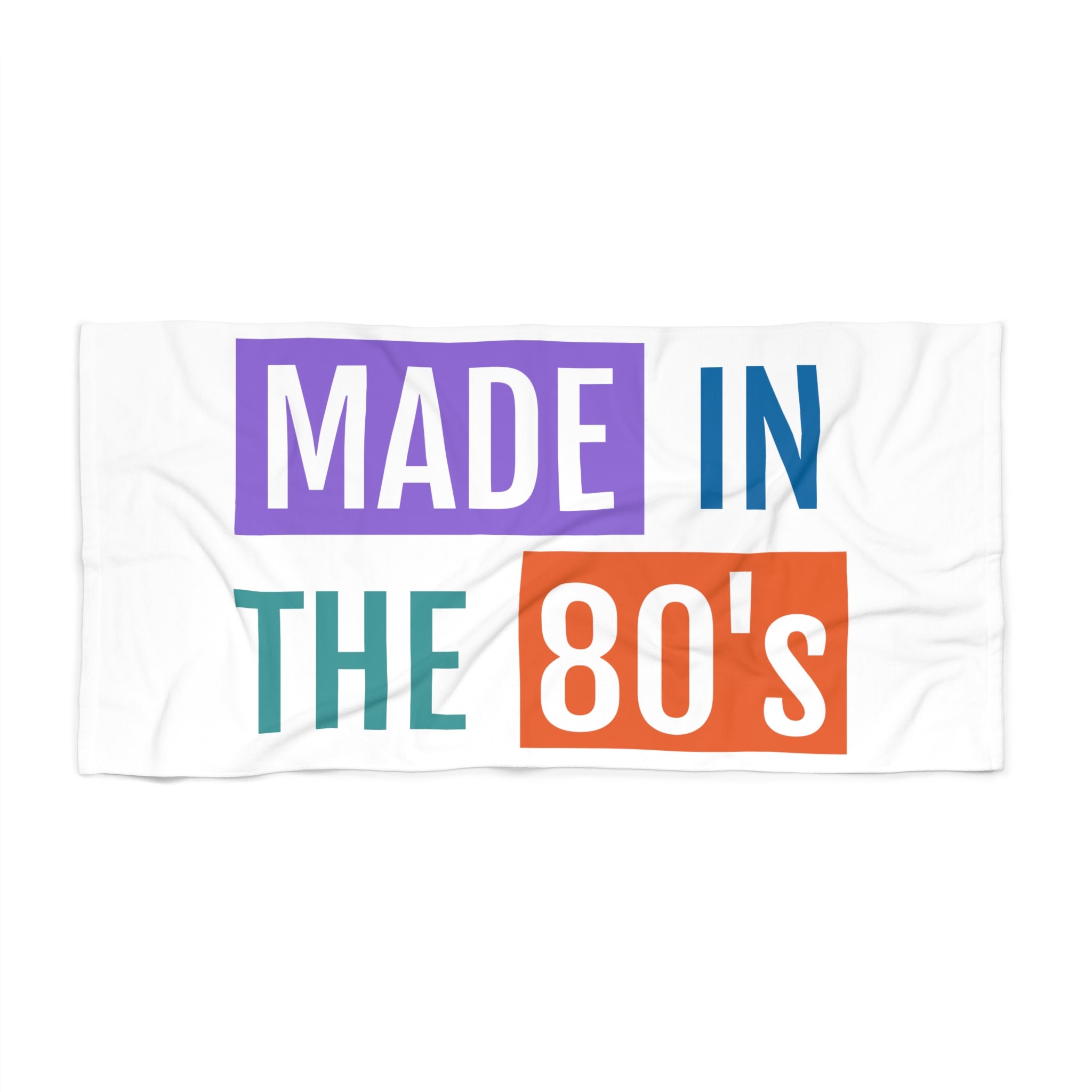 Made in the 80's Beach Towel — Retro 80s Vintage Graphic Towel